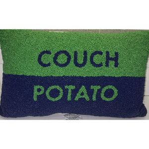 Kate Spade New York 12x17 Beaded Throw Pillow COUCH POTATO